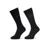 Lot de deux paires de chaussettes mi-mollet en coton mélangé BOSS