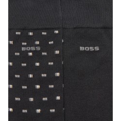 Lot de deux paires de chaussettes mi-mollet en coton mélangé BOSS