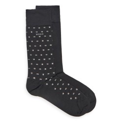 Lot de deux paires de chaussettes mi-mollet en coton mélangé BOSS