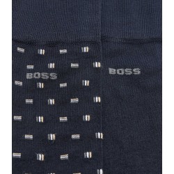 Lot de deux paires de chaussettes mi-mollet en coton mélangé BOSS
