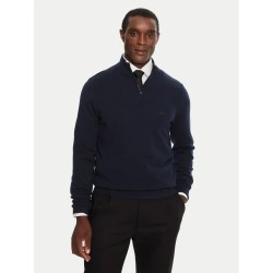 Pull demi zippé Regular en laine vierge BOSS