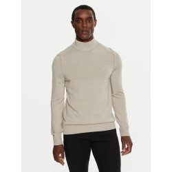 Pull col cheminé en laine mélangée BOSS