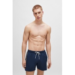 Short de bain avec bande signature et logo BOSS
