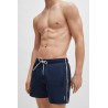 Short de bain avec bande signature et logo BOSS